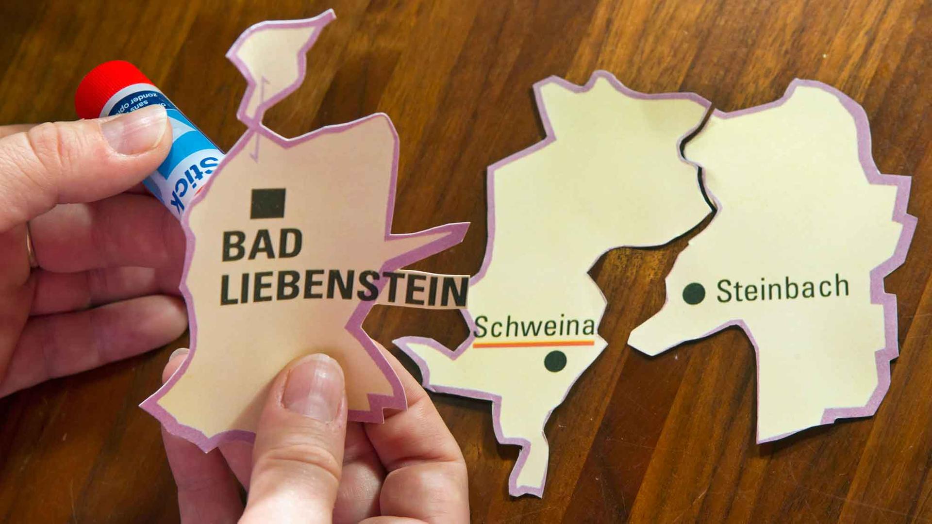 Die Gemeinden Bad Liebenstein, Steinbach und Schweina werden zusammengepuzzelt Die Gemeinden Bad Liebenstein, Steinbach und Schweina werden zusammengepuzzelt
