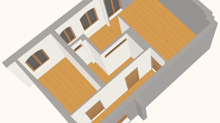3D-Grundriss einer Wohnung 3D-Grundriss einer Wohnung