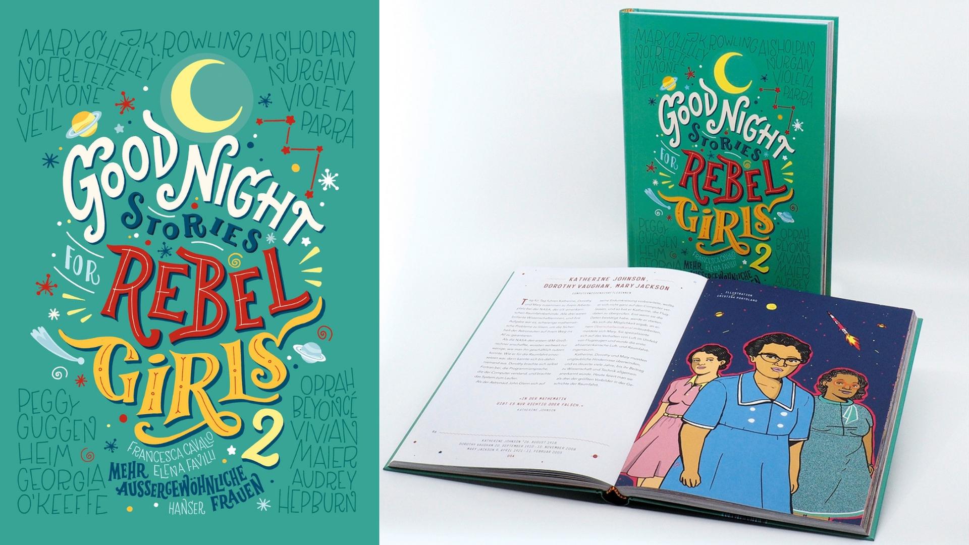 Buchcover: Francesca Cavallo, Elena Favilli: “Good Night Stories for Rebel Girls 2. Mehr außergewöhnliche Frauen“ Buchcover: Francesca Cavallo, Elena Favilli: “Good Night Stories for Rebel Girls 2. Mehr außergewöhnliche Frauen“