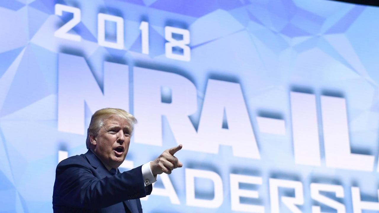 Donald Trump beim Jahrestreffen der Waffenlobby NRA. Donald Trump beim Jahrestreffen der Waffenlobby NRA.