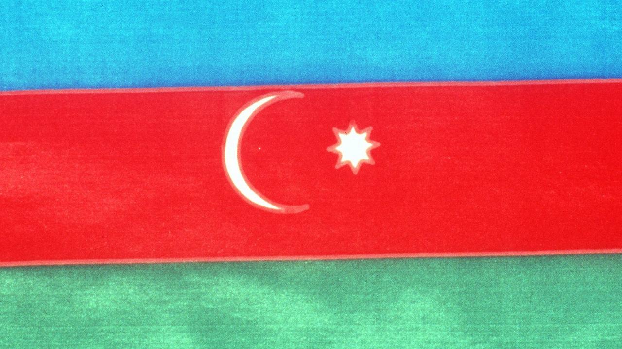 Die Flagge von Aserbaidschan. Die Flagge von Aserbaidschan.