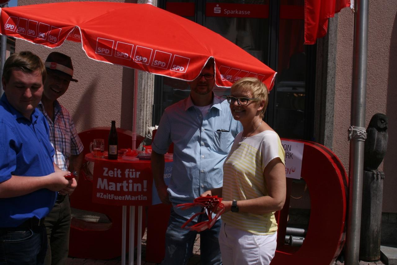 SPD-Stand in Bischofsheim