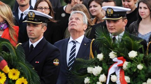 Bundespräsident Joachim Gauck bei der Gedenkfeier in Danzig zum 75. Jahrestag des Ausbruchs des Zweiten Weltkrieges.