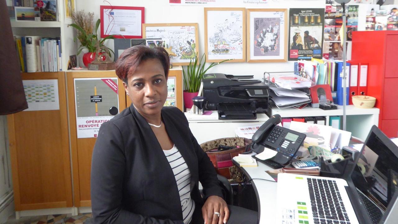 Darline Cothière, die Leiterin des "Maison des Journalistes": "In den letzten Jahren kamen besonders viele Syrer". Darline Cothière, die Leiterin des "Maison des Journalistes": "In den letzten Jahren kamen besonders viele Syrer".