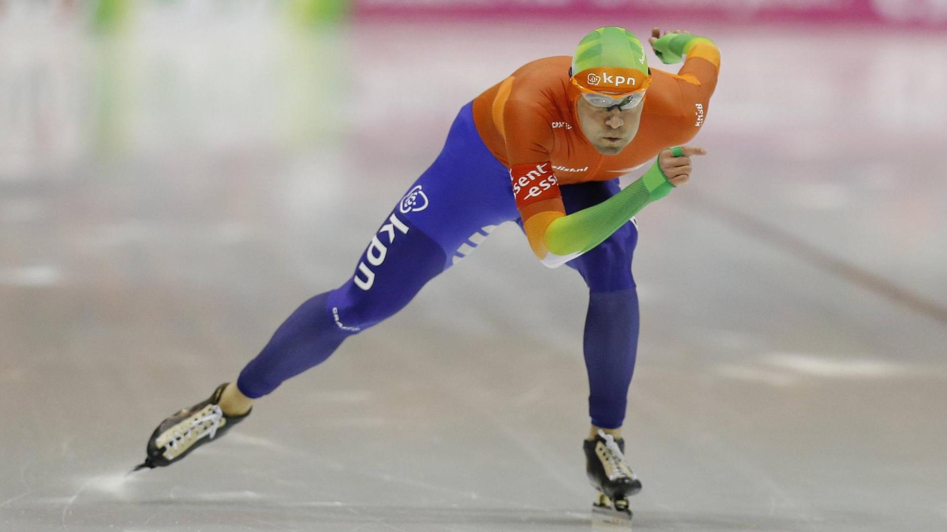 Der niederländische Eisschnellläufer Mark Tuitert