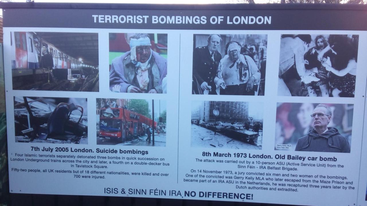 Kein Unterschied zwischen dem IS und der IRA? - Zwei Anschläge in London. Kein Unterschied zwischen dem IS und der IRA? - Zwei Anschläge in London.