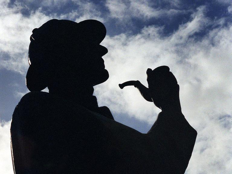 Ein Schattenriss von Sherlock Holmes.