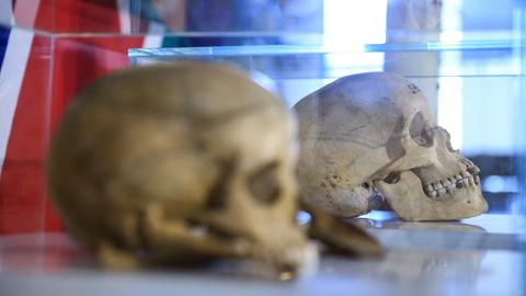 Gedenkfeier im Französischen Dom am 29. August 2018: Schädel von Herero und Nama