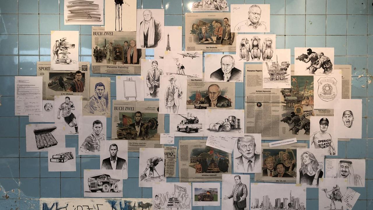 Die Illustrationen zur Veranschaulichung der Panama Papers - erschienen in der Süddeutschen Zeitung - sind in einer Ausstellung in Flensburg zu sehen. Die Illustrationen zur Veranschaulichung der Panama Papers - erschienen in der Süddeutschen Zeitung - sind in einer Ausstellung in Flensburg zu sehen.