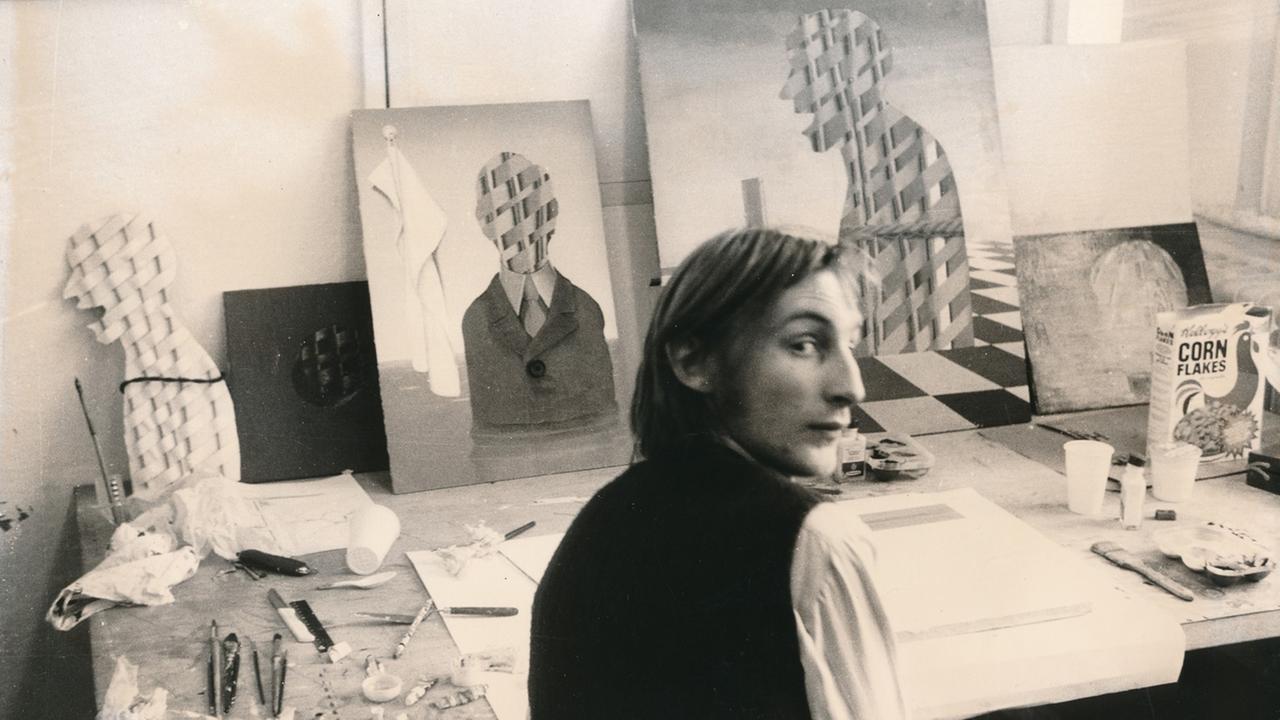 Otto Waalkes in seinem Atelier, 1970/71. Otto Waalkes in seinem Atelier, 1970/71.