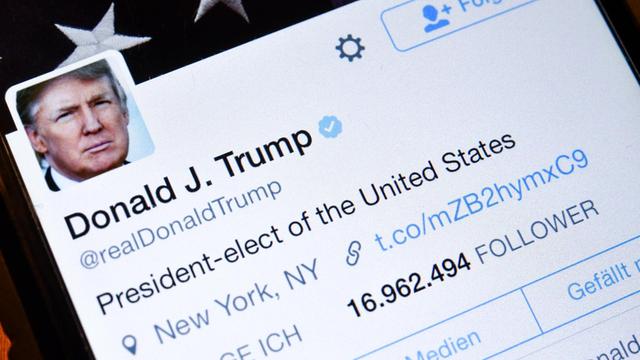 Der Twitter-Account des künftigen Präsidenten der Vereinigten Staaten von Amerika, Donald Trump.