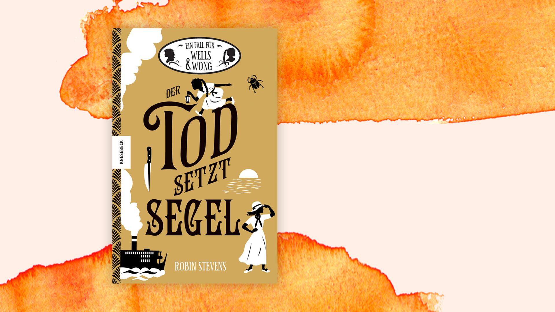 Das Buchcover "Der Tod setzt Segel" von Robin Stevens ist vor einem grafischen Hintergund zu sehen. Das Buchcover "Der Tod setzt Segel" von Robin Stevens ist vor einem grafischen Hintergund zu sehen.