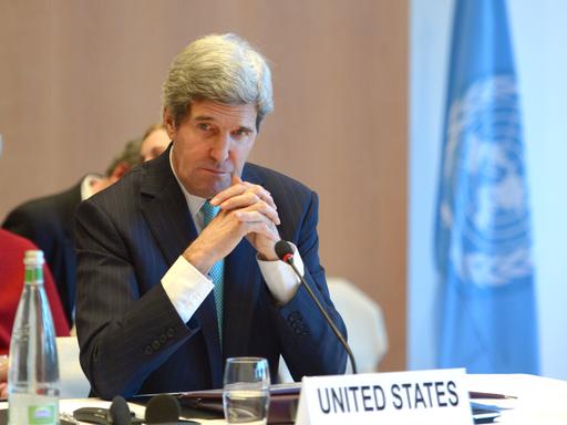 US-Außenminister John Kerry auf der Syrien-Friedenskonferenz in Montreux.