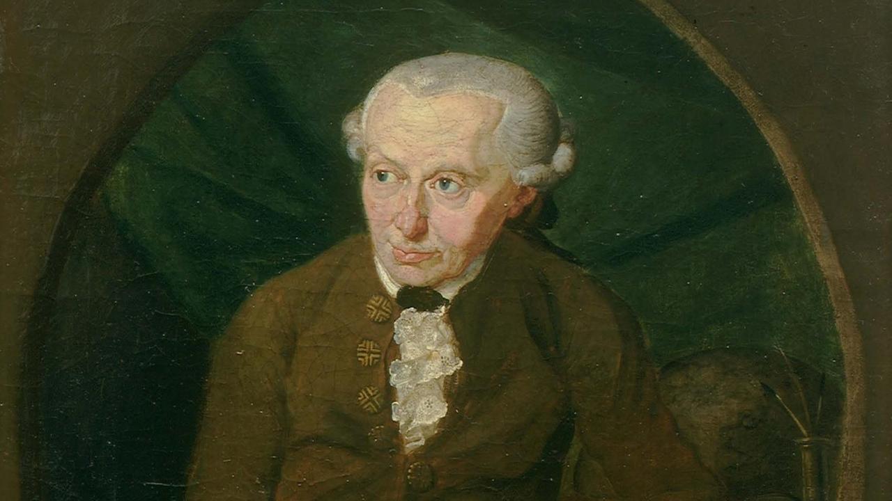 Gemälde zeigt Immanuel Kant (1724-1804), Philosoph und Kosmologe Gemälde zeigt Immanuel Kant (1724-1804), Philosoph und Kosmologe