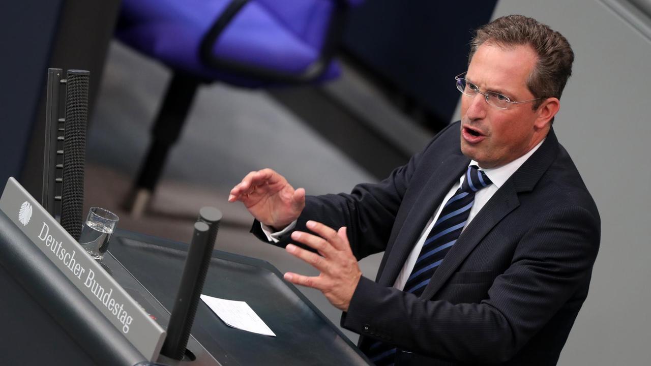 Stephan Thomae, Bundestagsabgeordneter der FDP, am 11.10.2018 im Bundestag Stephan Thomae, Bundestagsabgeordneter der FDP, am 11.10.2018 im Bundestag