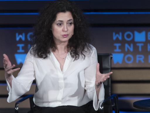 Die türkische Autorin und Journalistin Ece Temelkuran beim 9. Women in the World Summit in New York.