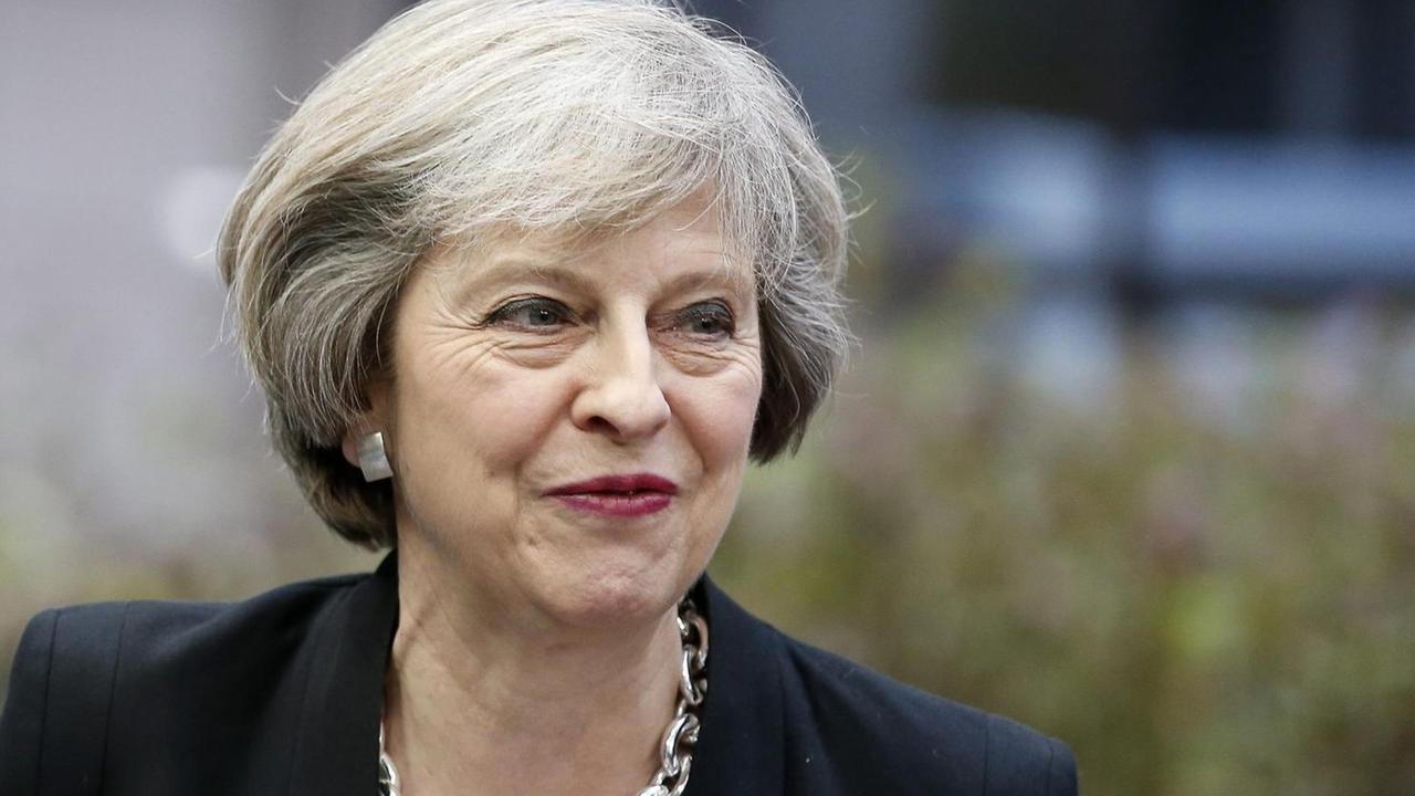 Großbritanniens Premierministerin Theresa May am 15. Dezember 2016 in Brüssel. Großbritanniens Premierministerin Theresa May am 15. Dezember 2016 in Brüssel.