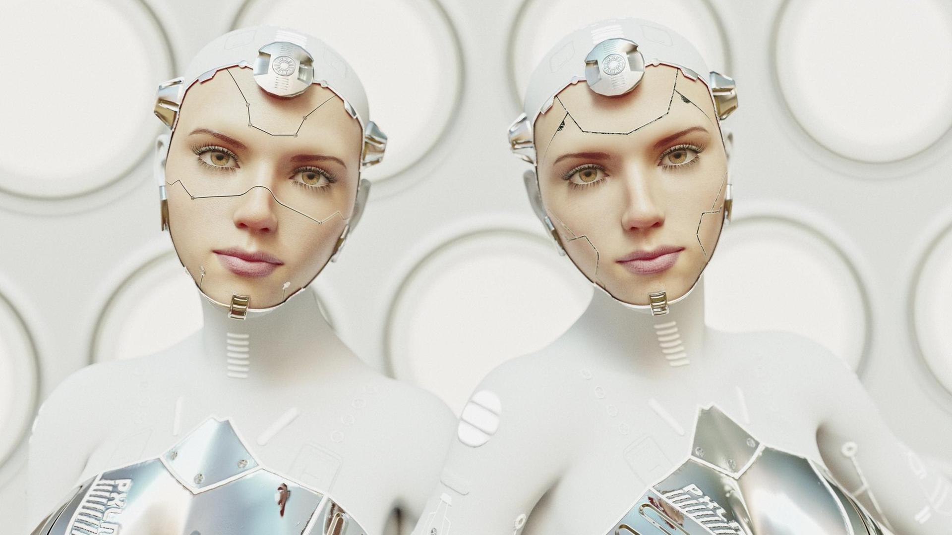 Zwei weibliche Cyborgs. Zwei weibliche Cyborgs.