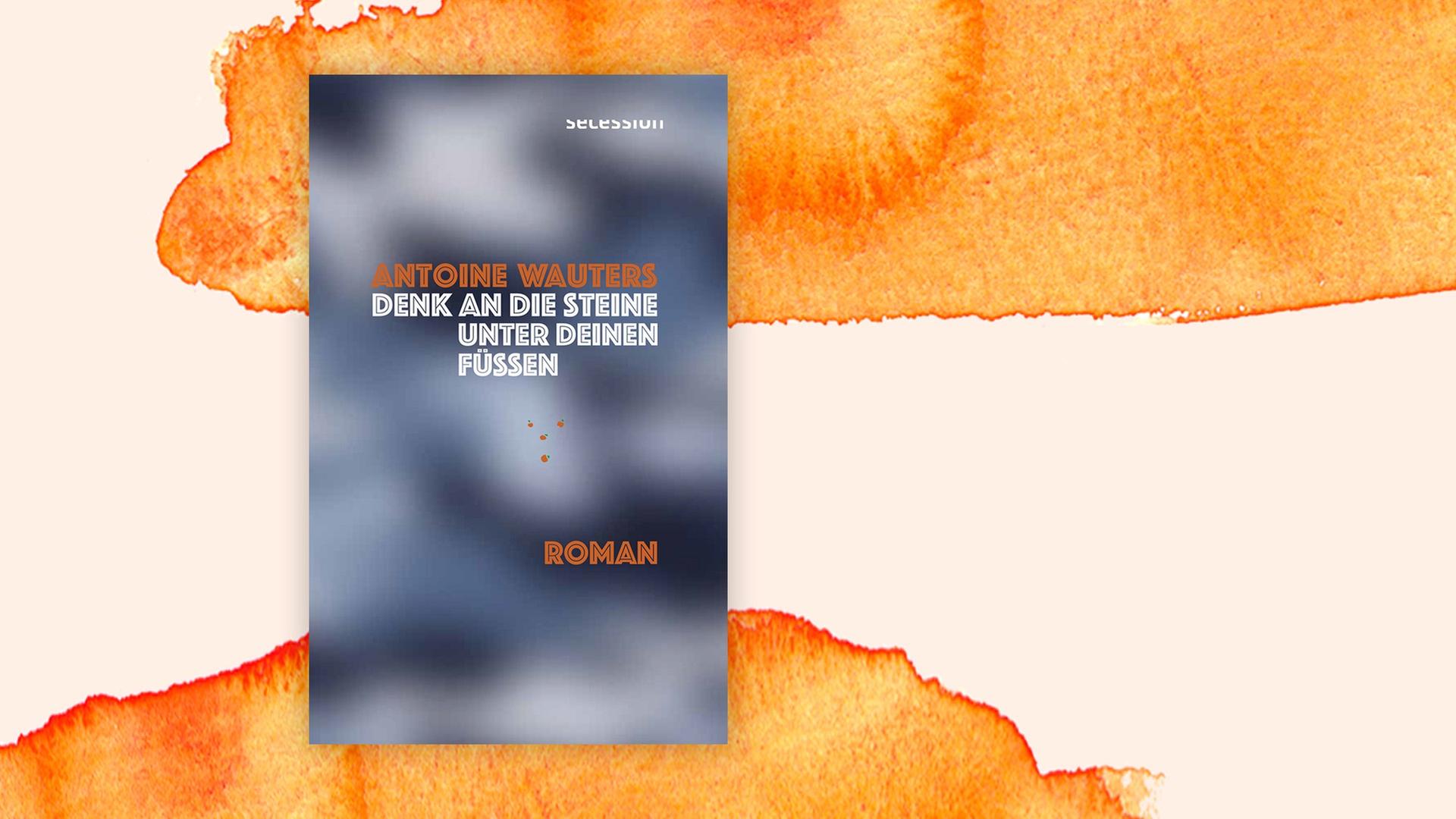Buchcover "Denk an die Steine unter deinen Füßen" auf orangem Hintergrund Buchcover "Denk an die Steine unter deinen Füßen" auf orangem Hintergrund