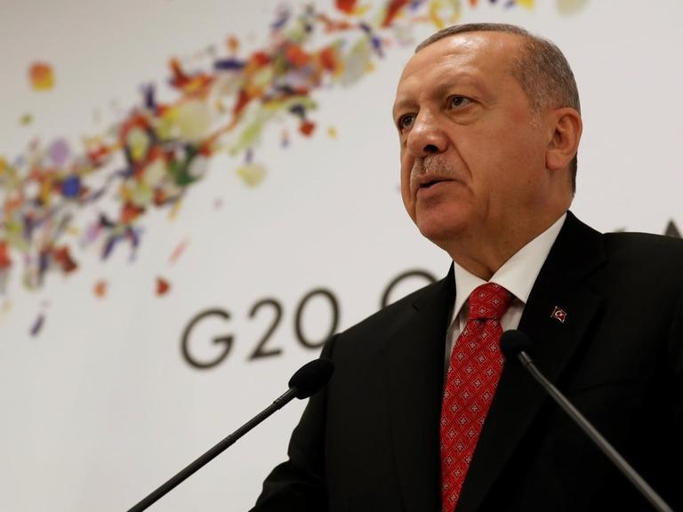 Der türkische Präsident Recep Tayyip Erdogan beim G-20-Treffen in Osaka