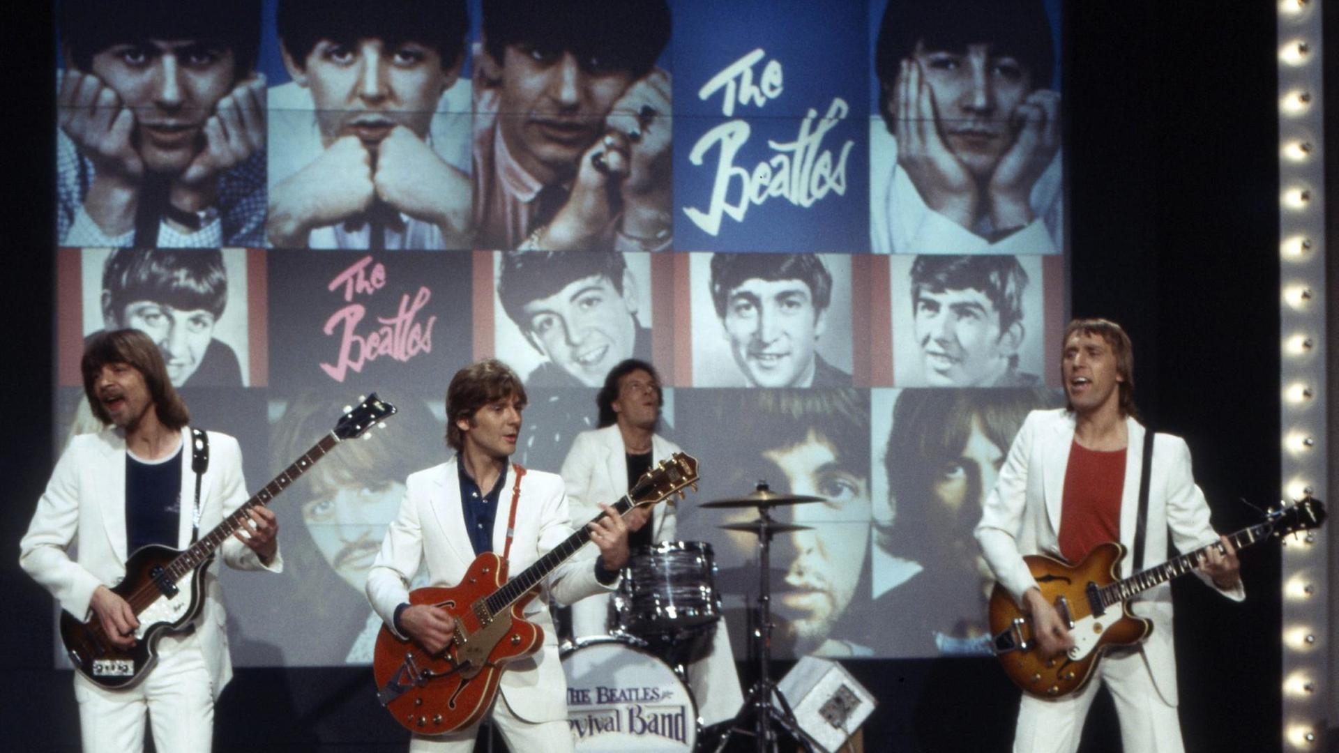 The Beatles Revival Band während eines Auftritts in den 1980er Jahren. The Beatles Revival Band während eines Auftritts in den 1980er Jahren.