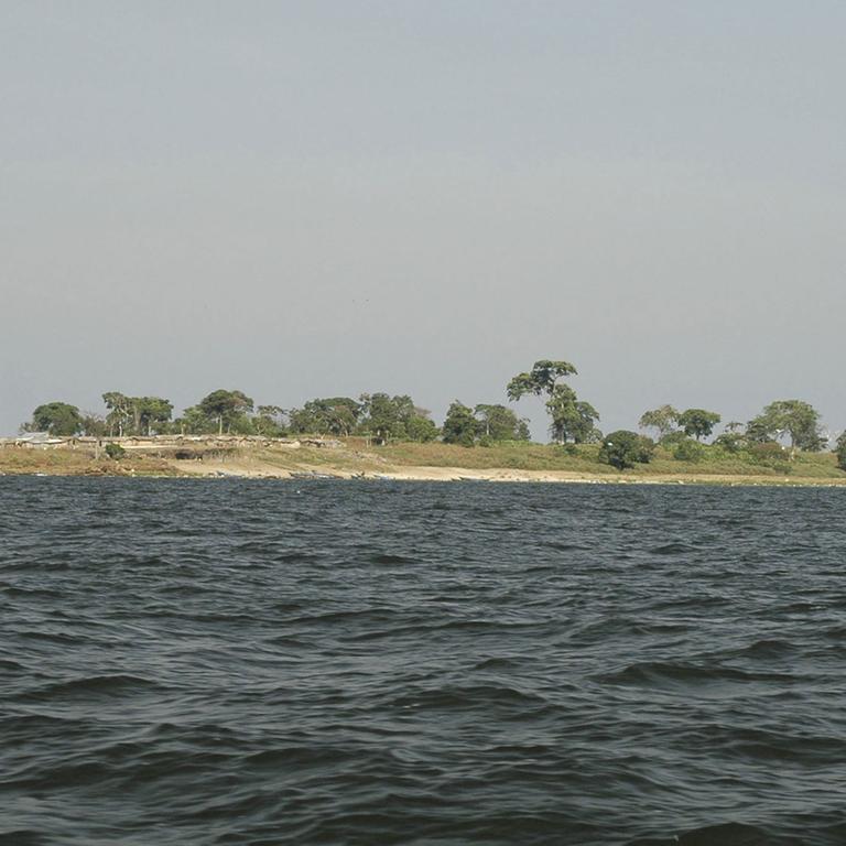Der Victoria-See in Uganda
