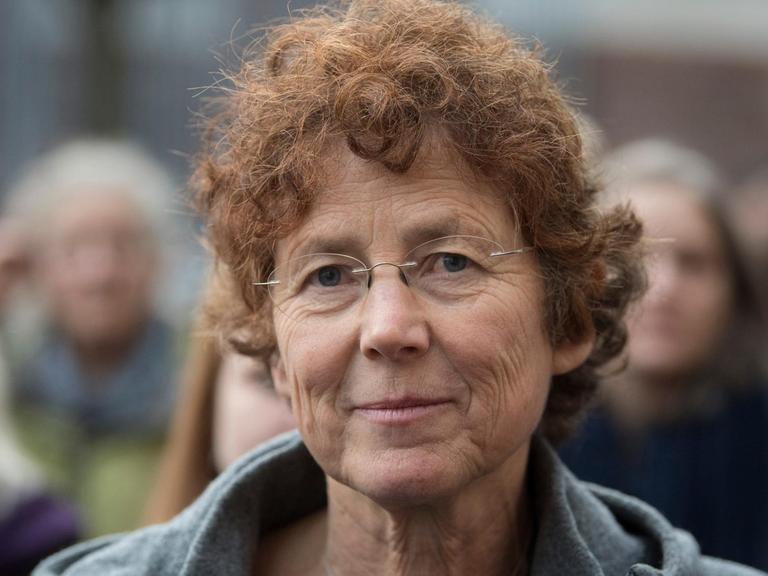 Die Ärztin Kristina Hänel vor dem Amtsgericht in Gießen (Hessen).