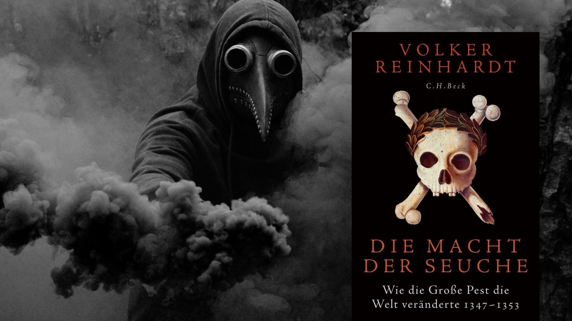 Collage: Vordergrund- Buchcover "Die Macht der Seuche" // Hintergrund: Stockimage