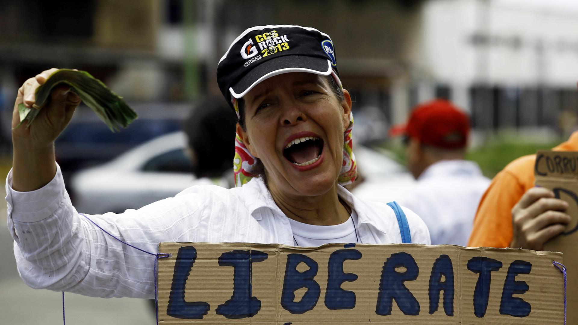 Protest gegen Staatspräsident Nicolás Maduro in Venezuela Protest gegen Staatspräsident Nicolás Maduro in Venezuela