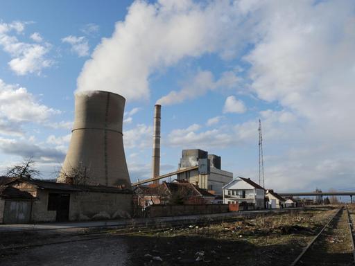 Das Braunkohlekraftwerk Kosova B in Obiliq bei Pristina im Kosovo.