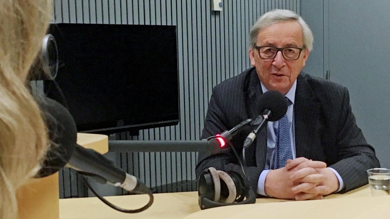Jean-Claude Juncker im Deutschlandfunk-Studio