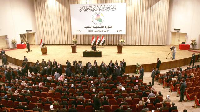 Blick in das irakische Parlament.