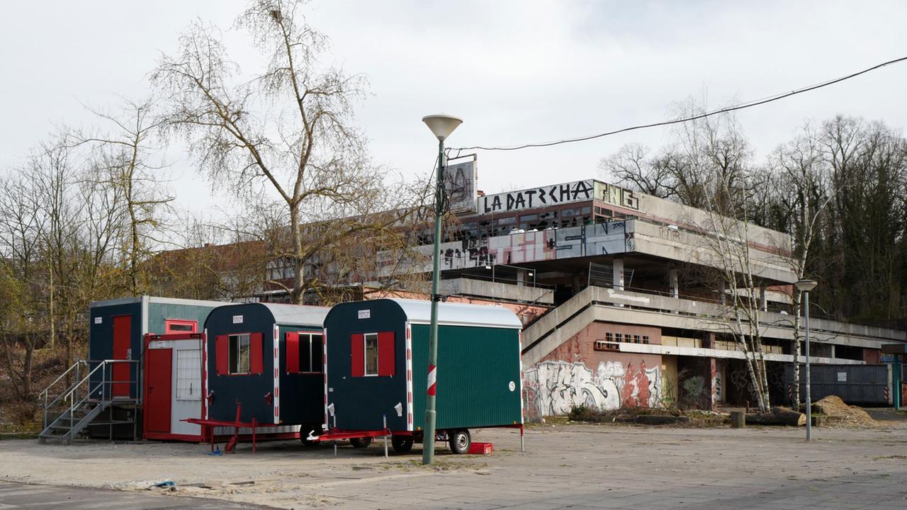 Blick auf das Potsdamer Terrassenrestaurant "Minsk" am Brauhausberg, 2018 Blick auf das Potsdamer Terrassenrestaurant "Minsk" am Brauhausberg, 2018