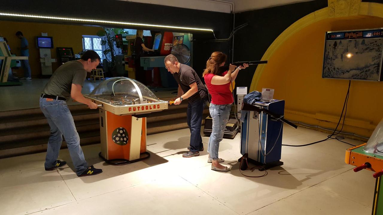 Einblick in das Moskauer Spieleautomatenmuseum. Einblick in das Moskauer Spieleautomatenmuseum.
