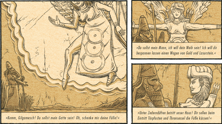 Panel aus "Gilgamesch": Gilgamesch findet seine Frau