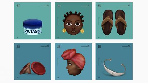 Afrikanische Emojis von O'Plerou.