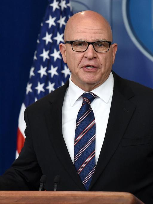 Der nationale Sicherheitsberater der USA, McMaster, während einer Pressekonferenz am 16.05.2017 im Weißen Haus.