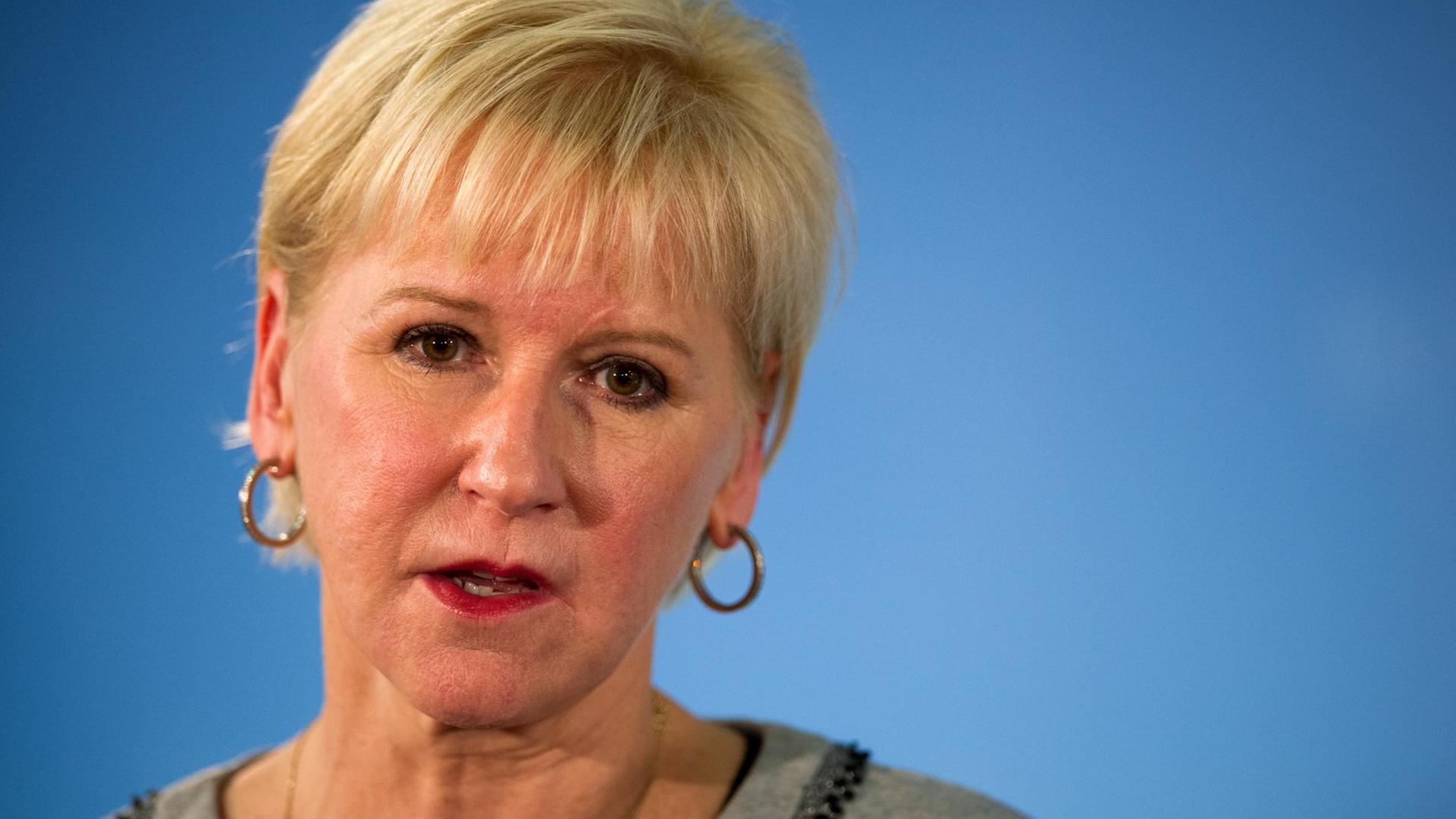Die schwedische Außenministerin Margot Wallström Die schwedische Außenministerin Margot Wallström