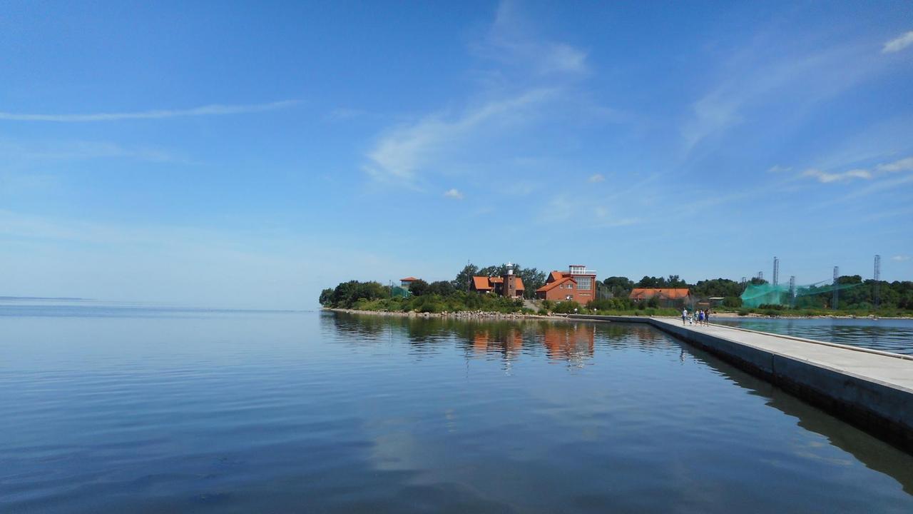 Leuchtturm am Haff unweit der Memel-Mündung Leuchtturm am Haff unweit der Memel-Mündung