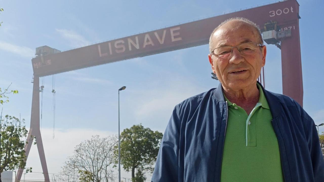 Altkommunist Henrique Carreiras arbeitete 15 Jahre lang als Metallarbeiter auf der mittlerweile still gelegten Werft Lisnave Altkommunist Henrique Carreiras arbeitete 15 Jahre lang als Metallarbeiter auf der mittlerweile still gelegten Werft Lisnave