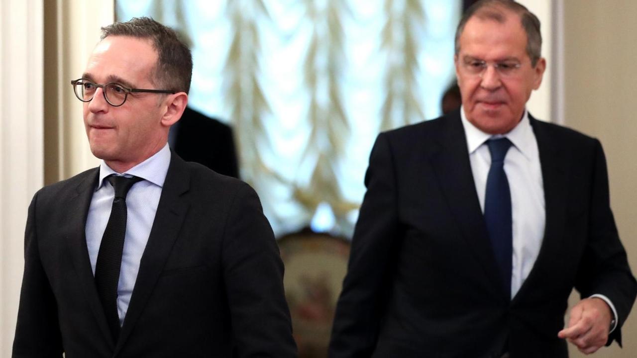 Bundesaußenminister Heiko Maas trifft seinen Amtskollegen Sergej Lawrow in Moskau Bundesaußenminister Heiko Maas trifft seinen Amtskollegen Sergej Lawrow in Moskau