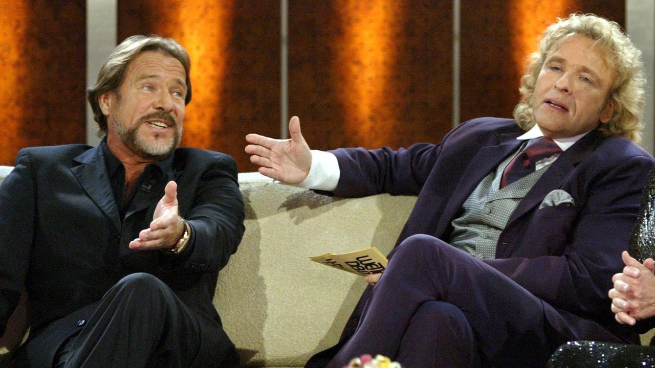 Götz George und Thomas Gottschalk auf der Couch von "Wetten, das...?" Götz George und Thomas Gottschalk auf der Couch von "Wetten, das...?"