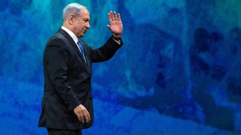 Der israelische Ministerpräsident Benjamin Netanjahu nach einer Rede beim American Israel Public Affairs Committee (AIPAC) in Washington
