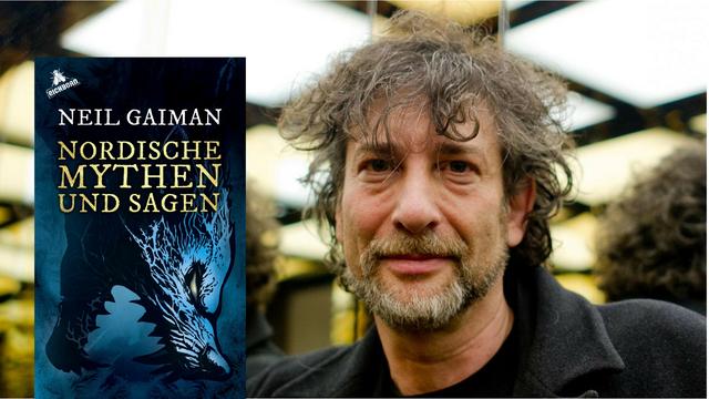 Der britische Fantasyautor Neill Gaiman und sein Buch "Nordische Mythen und Sagen"