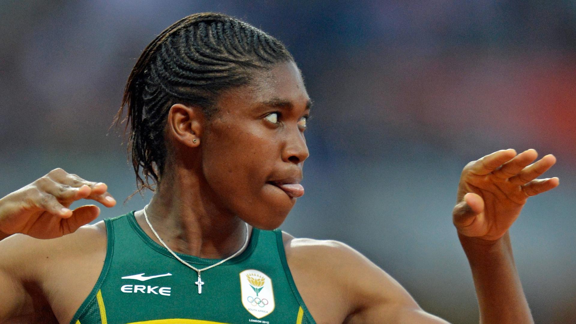 Die südafrikanische Leichtathletin Caster Semenya Die südafrikanische Leichtathletin Caster Semenya