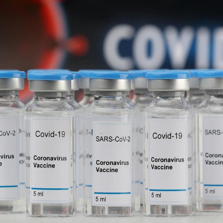 Illustration eines Impfstoffs gegen Covid-19, der von Pfizer und dem Mainzer Unternehmen Biontech entwickelt wird.
