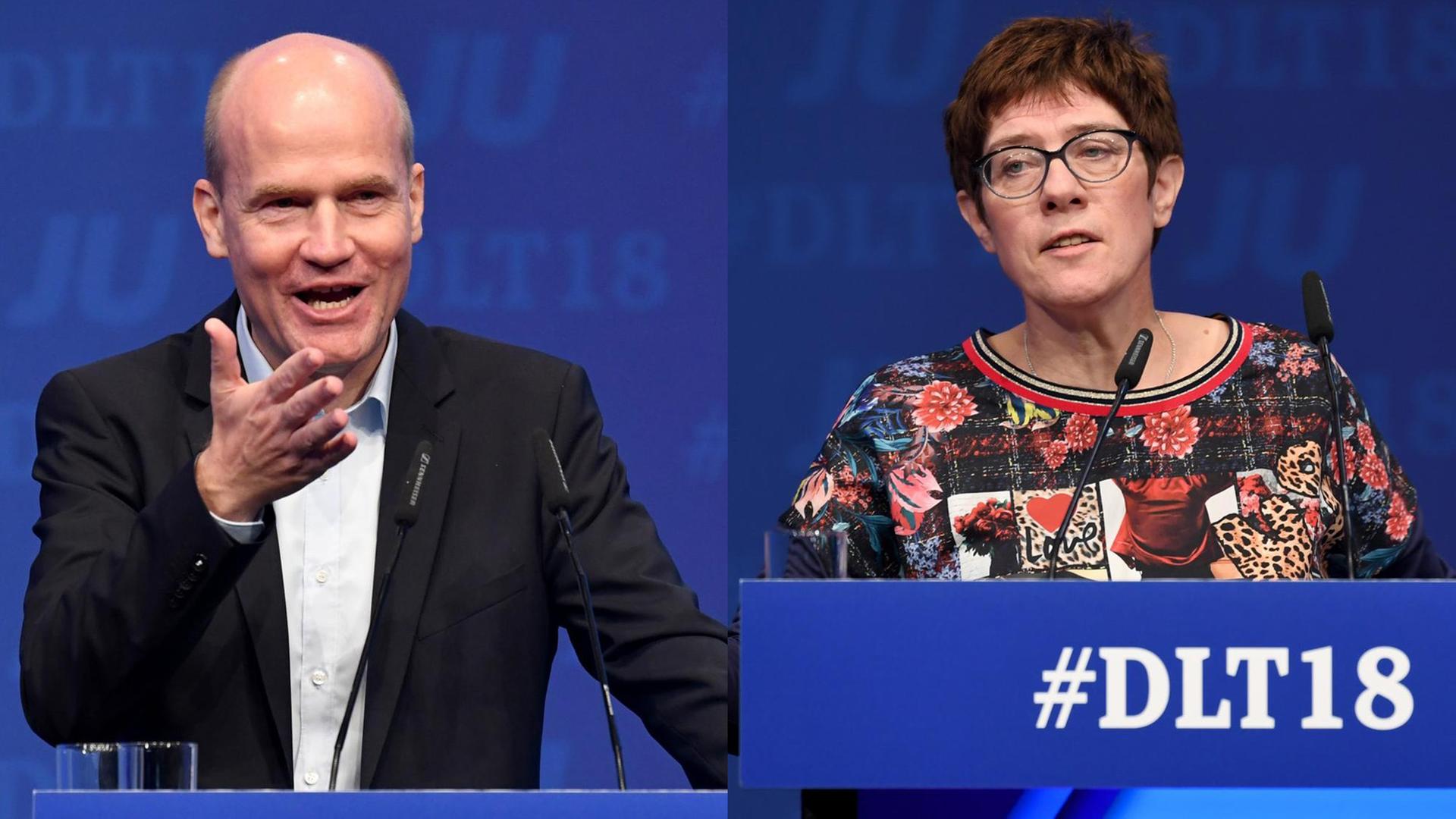 Unions-Fraktionschef Ralph Brinkhaus und CDU-Generalsekretärin Annegret Kramp-Karrenbauer