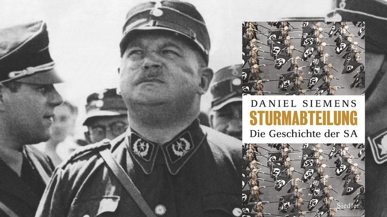 Hintergrundbild: Ernst Röhm (m.), Stabschef der SA (Sturmabteilung), in einer zeitgenössischen Aufnahme Vordergrundbild: Buchcover Hintergrundbild: Ernst Röhm (m.), Stabschef der SA (Sturmabteilung), in einer zeitgenössischen Aufnahme Vordergrundbild: Buchcover