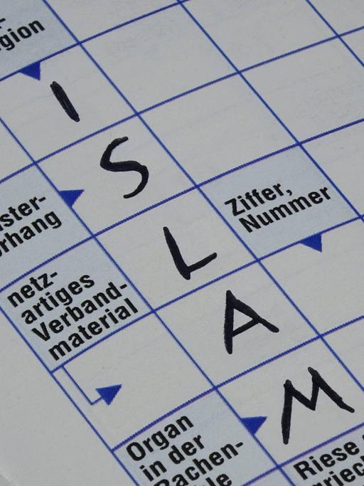 Kreuzworträtsel mit dem Wort Islam