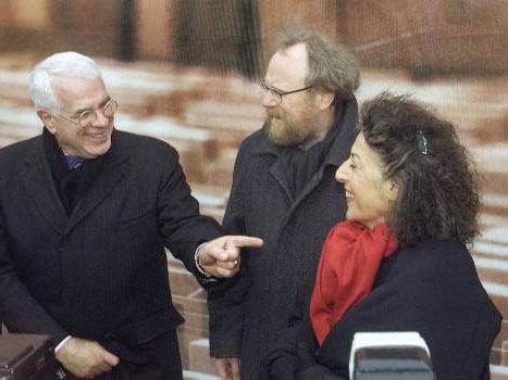 Lea Rosh, Wolfgang Thierse und Peter Eisenman am Holcaust-Mahnmal Lea Rosh, Wolfgang Thierse und Peter Eisenman am Holcaust-Mahnmal